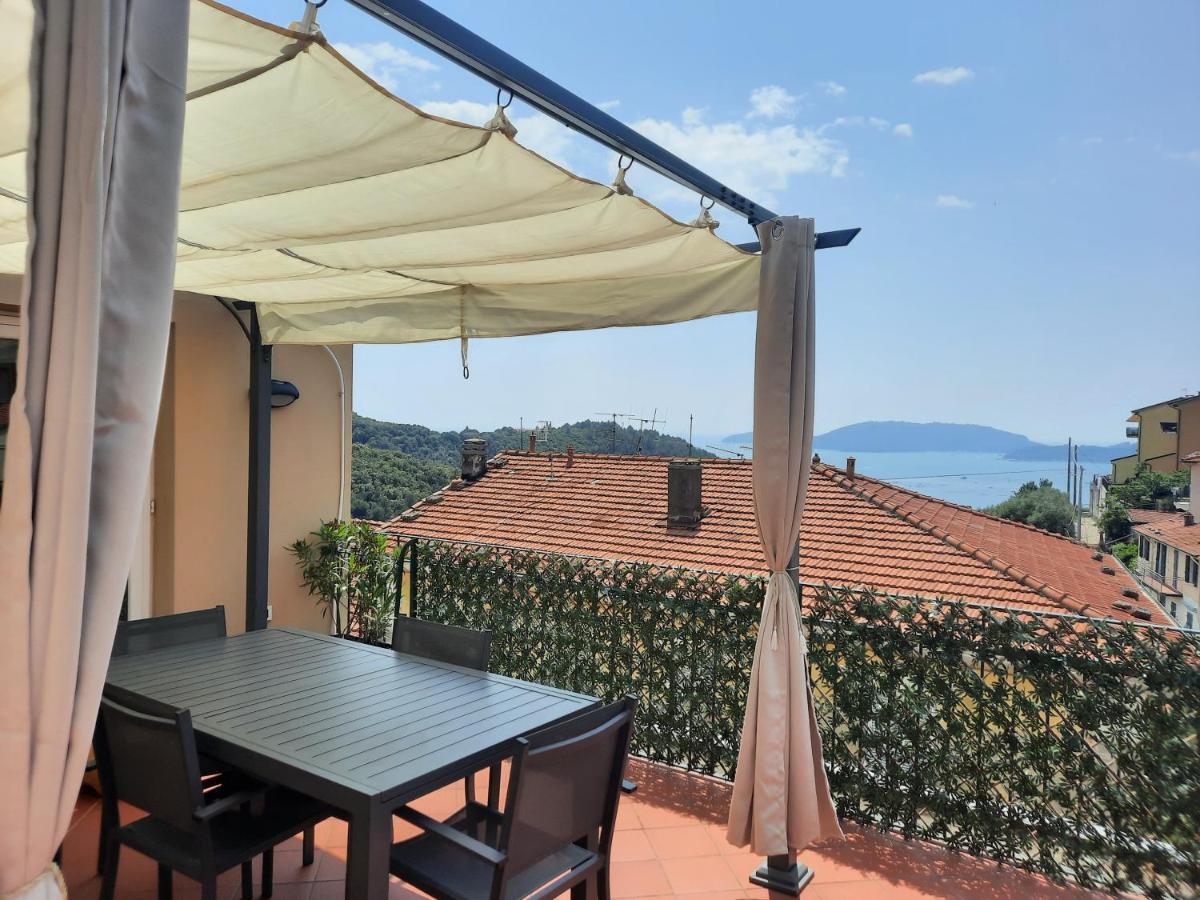 شقة La Terrazza Sul Golfo Dei Poeti Con Vista Mare Pitelli المظهر الخارجي الصورة